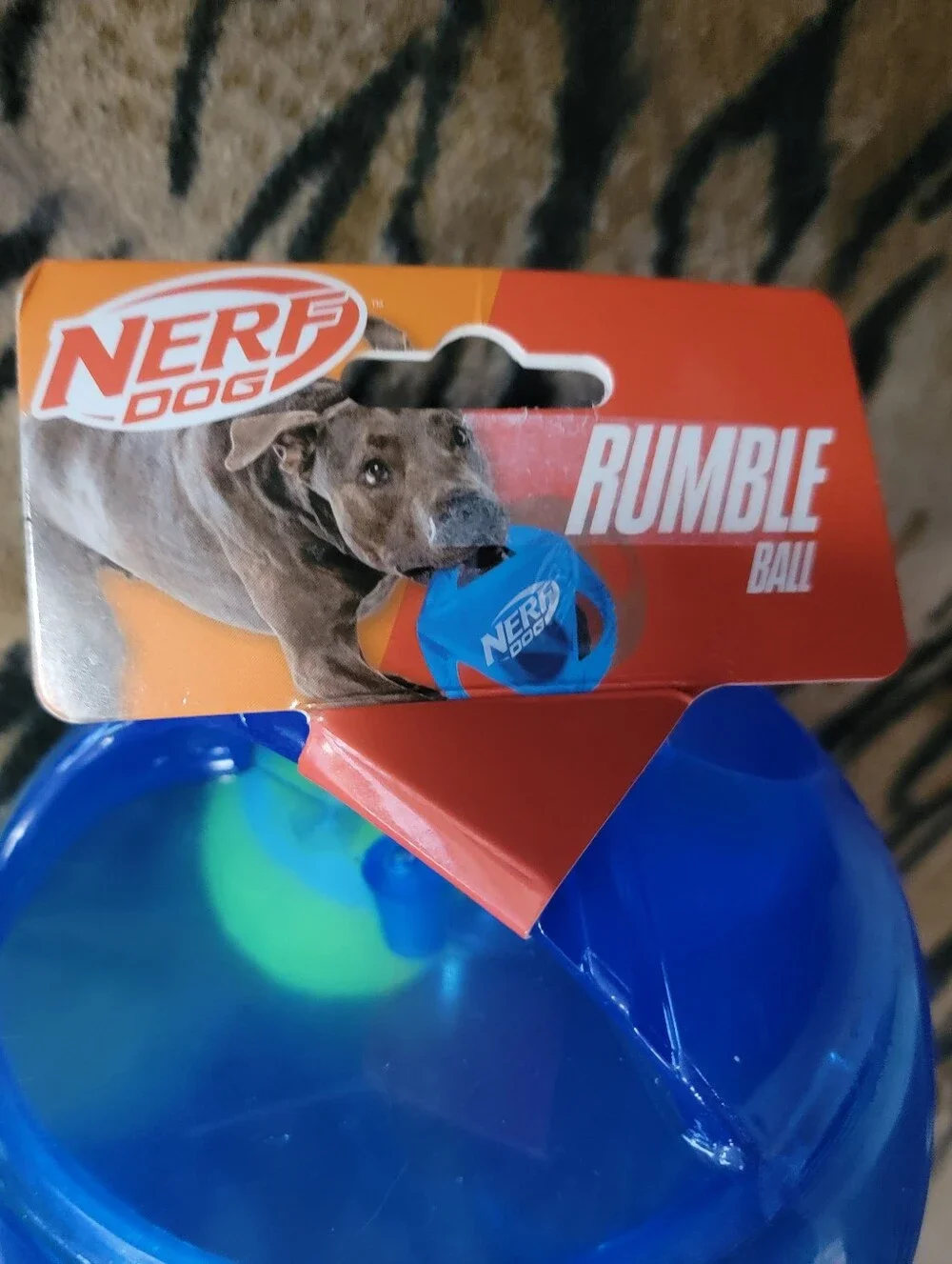 Nerf Dog Ball In Ball Rumble Blue Interactive Durable Dog Toy Large Xlarge